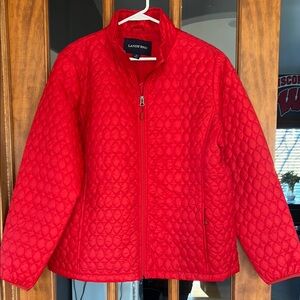 Lands' End Red Quilted Jacket